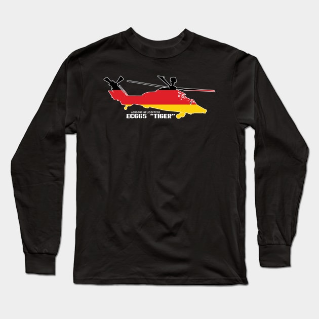 Aerobus Tiger Attack Helicopter  #3 Long Sleeve T-Shirt by Illustratorator